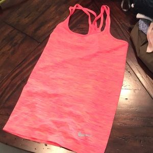 neon pink nike drifit shirt